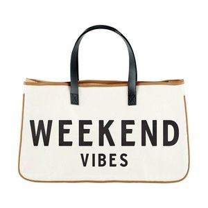 Weekend Vibes Canvas Tote